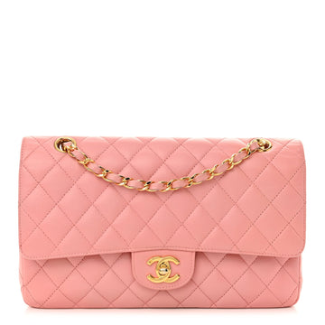 Caviar Quilted Medium Double Flap Pink