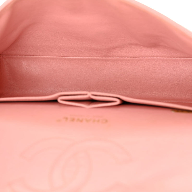 Caviar Quilted Medium Double Flap Pink