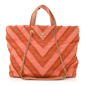 Canvas Chevron Cuba Patchwork Shopper