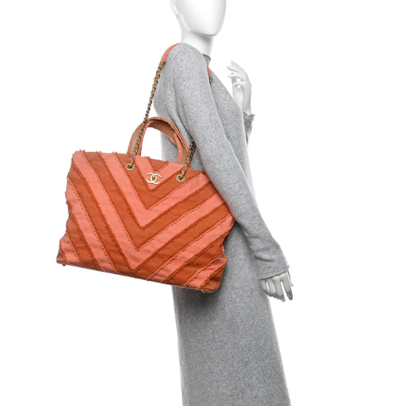 Canvas Chevron Cuba Patchwork Shopper