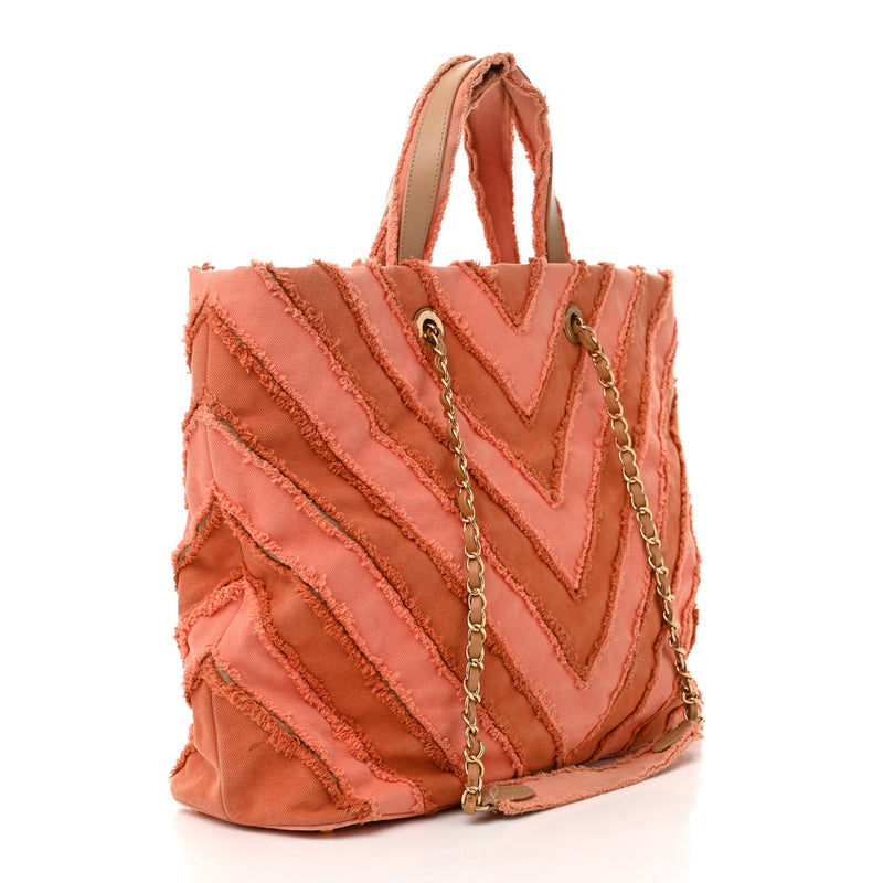 Canvas Chevron Cuba Patchwork Shopper