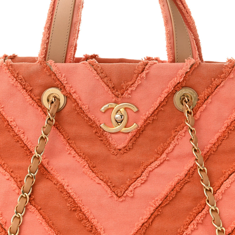 Canvas Chevron Cuba Patchwork Shopper