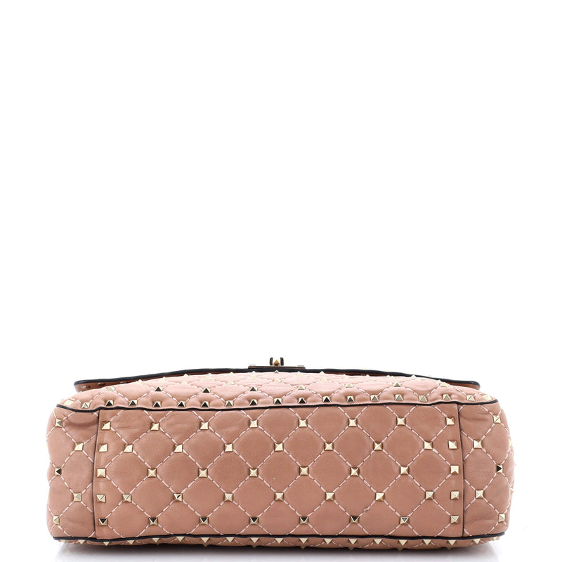 Rockstud Spike Flap Bag Quilted Leather