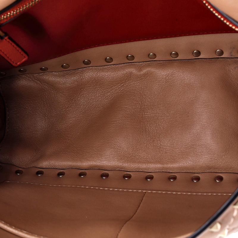 Rockstud Spike Flap Bag Quilted Leather