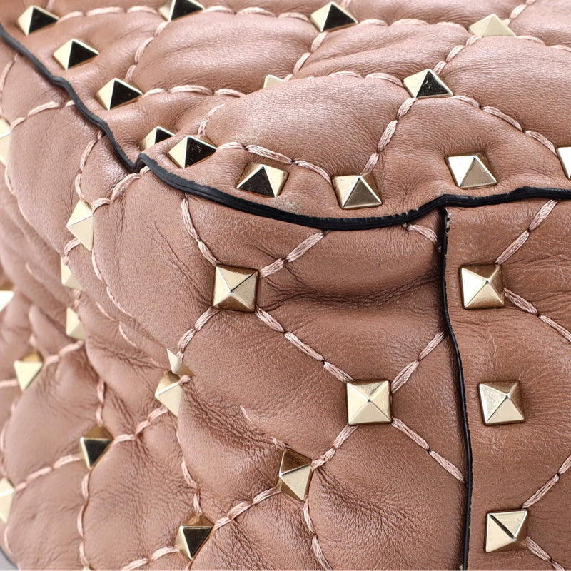 Rockstud Spike Flap Bag Quilted Leather