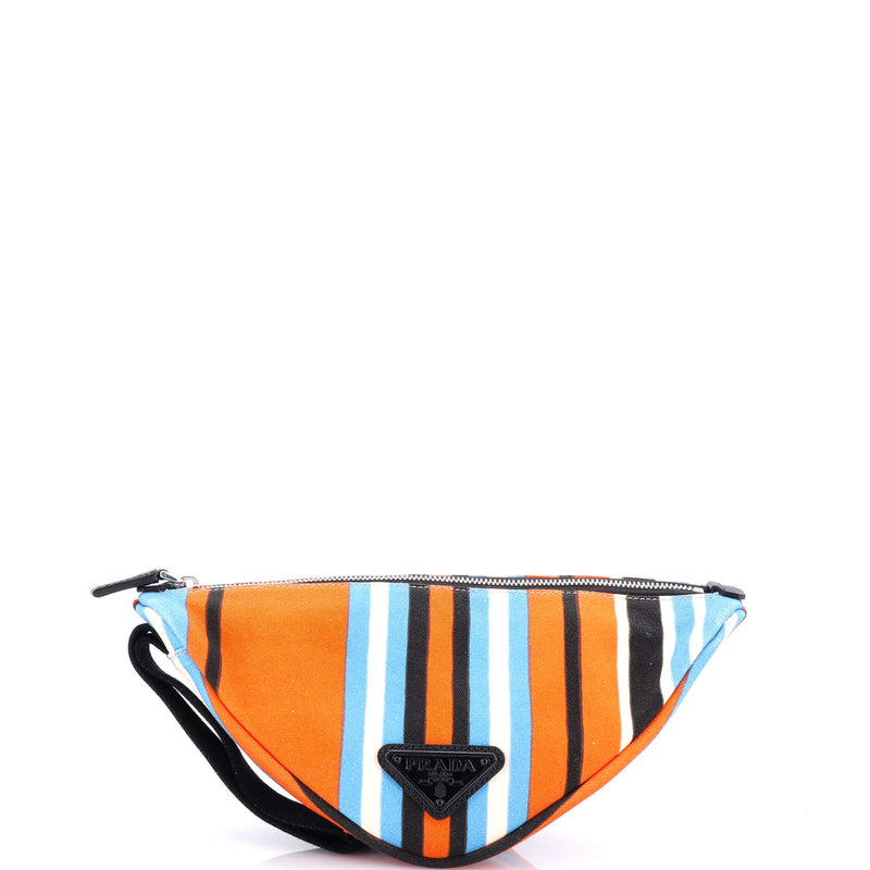 Triangle Logo Zip Crossbody Bag Printed