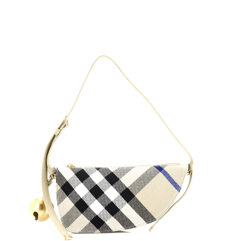 Shield Sling Shoulder Bag Check Canvas