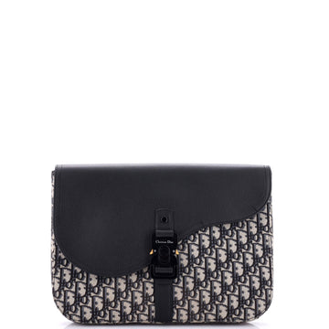 Saddle A4 Clutch Oblique Canvas And