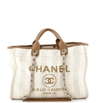 Deauville Tote Striped Mixed Fibers