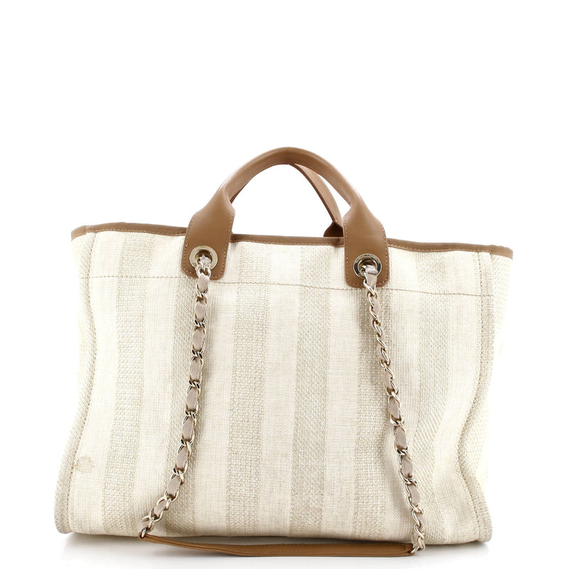 Deauville Tote Striped Mixed Fibers