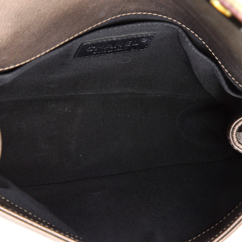 Boy Flap Bag Quilted Iridescent Goatskin