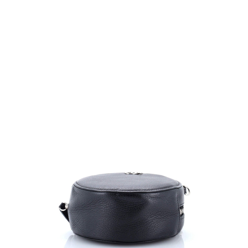 Cc Ski Round Clutch With Chain Goatskin