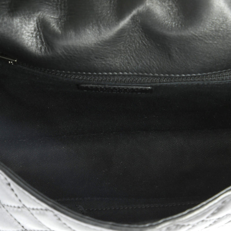 Cc Push Lock Flap Bag Stitched Calfskin