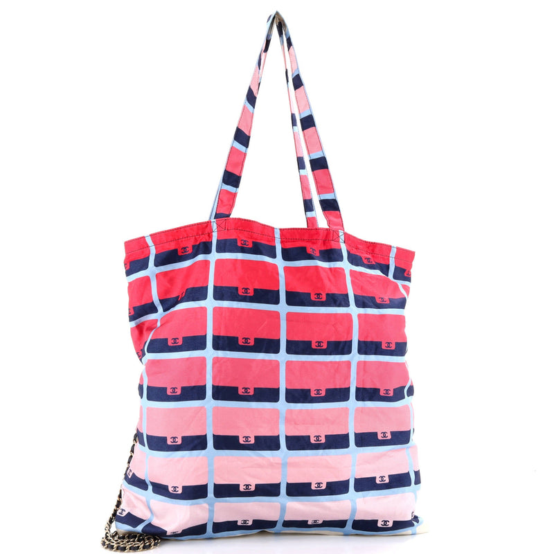 Foldable Tote Bag With Chain Quilted