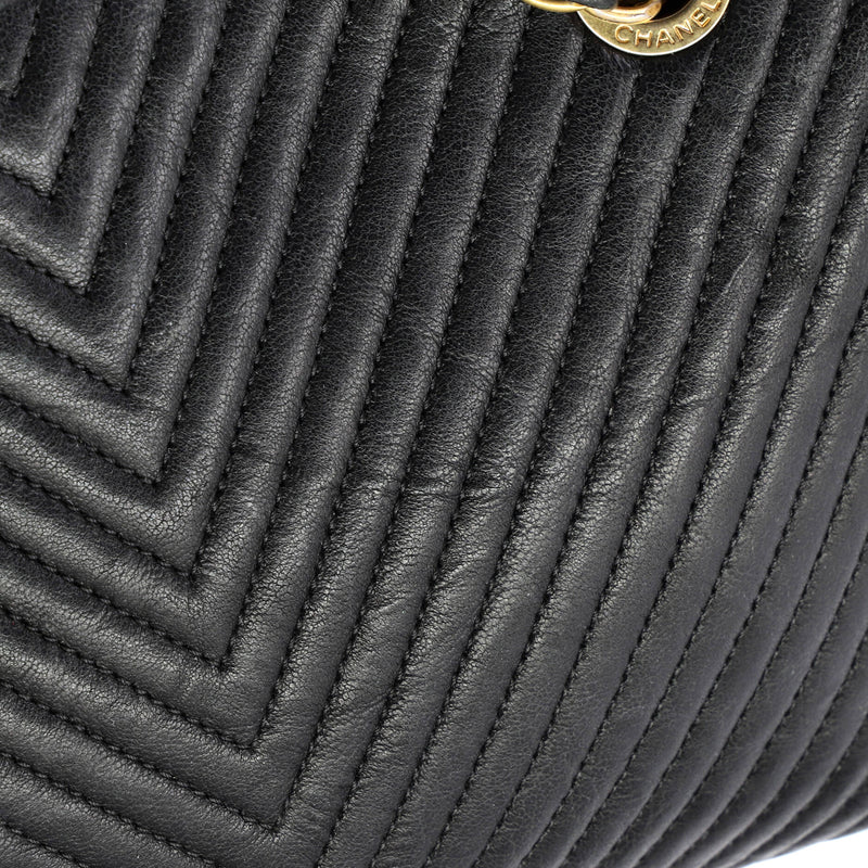 Medallion Charm Tote Chevron Wrinkled