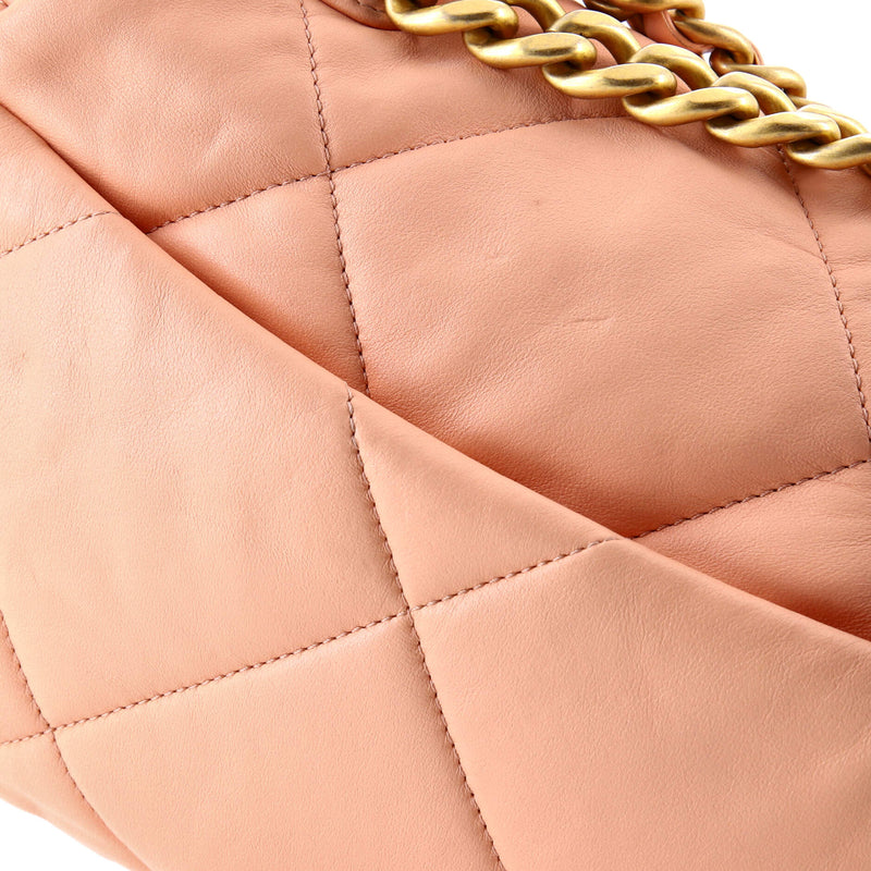 19 Flap Bag Quilted Leather Medium