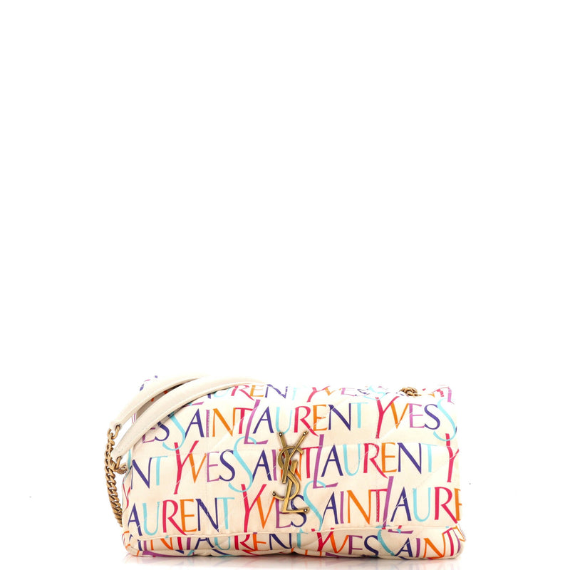 Jamie Flap Bag Quilted Printed Silk