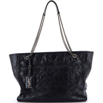 Niki Zip Shopping Tote Matelasse Chevron