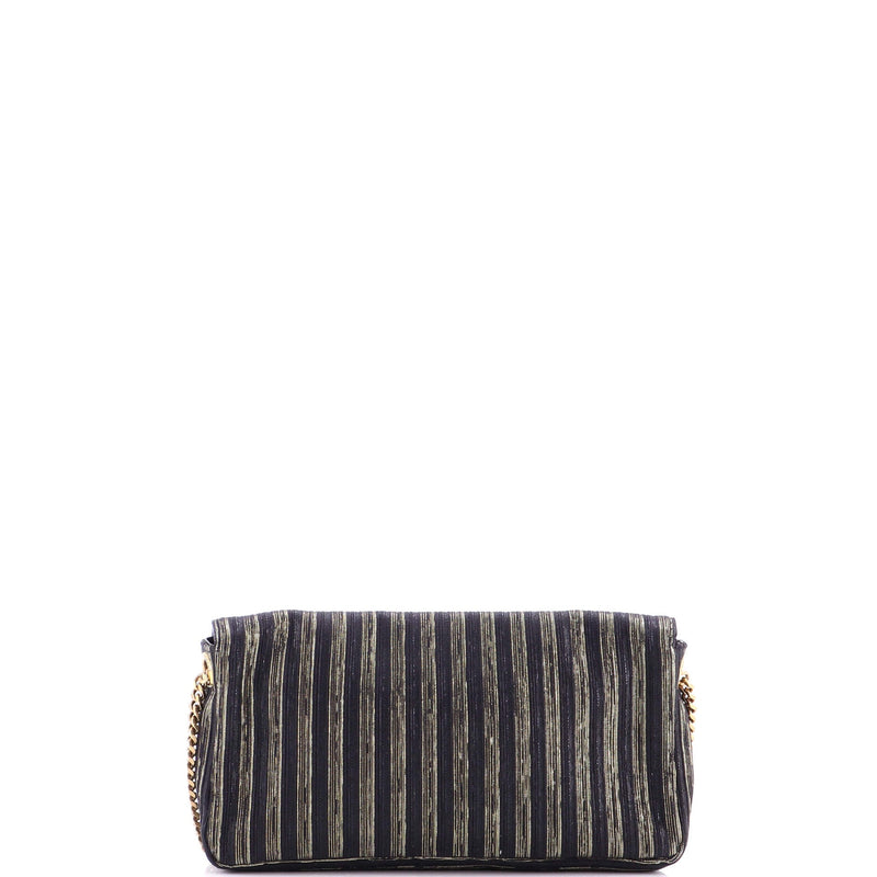 Kate 99 Tassel Flap Bag Striped Metallic