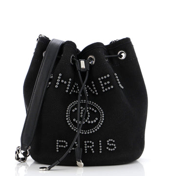 Deauville Drawstring Bucket Bag Pearl