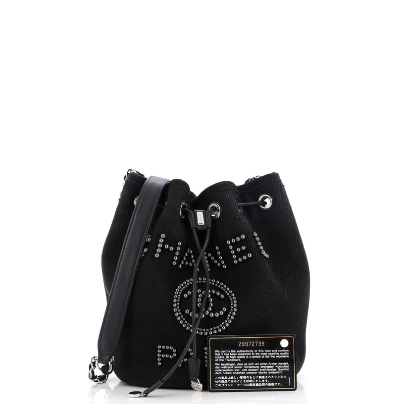 Deauville Drawstring Bucket Bag Pearl