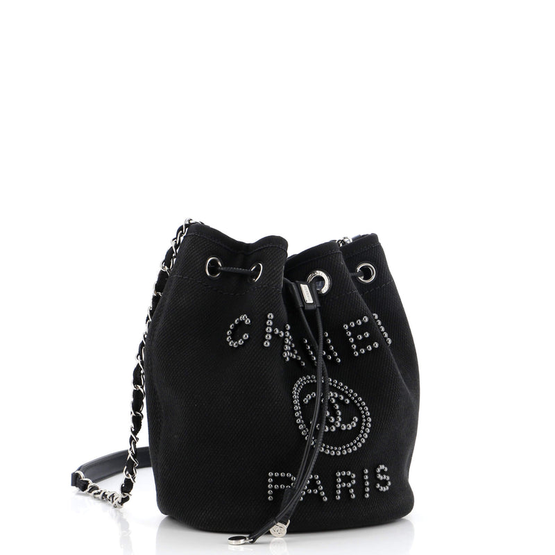 Deauville Drawstring Bucket Bag Pearl