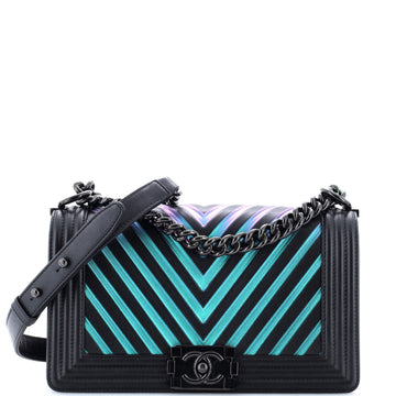 Boy Flap Bag Chevron Painted Calfskin