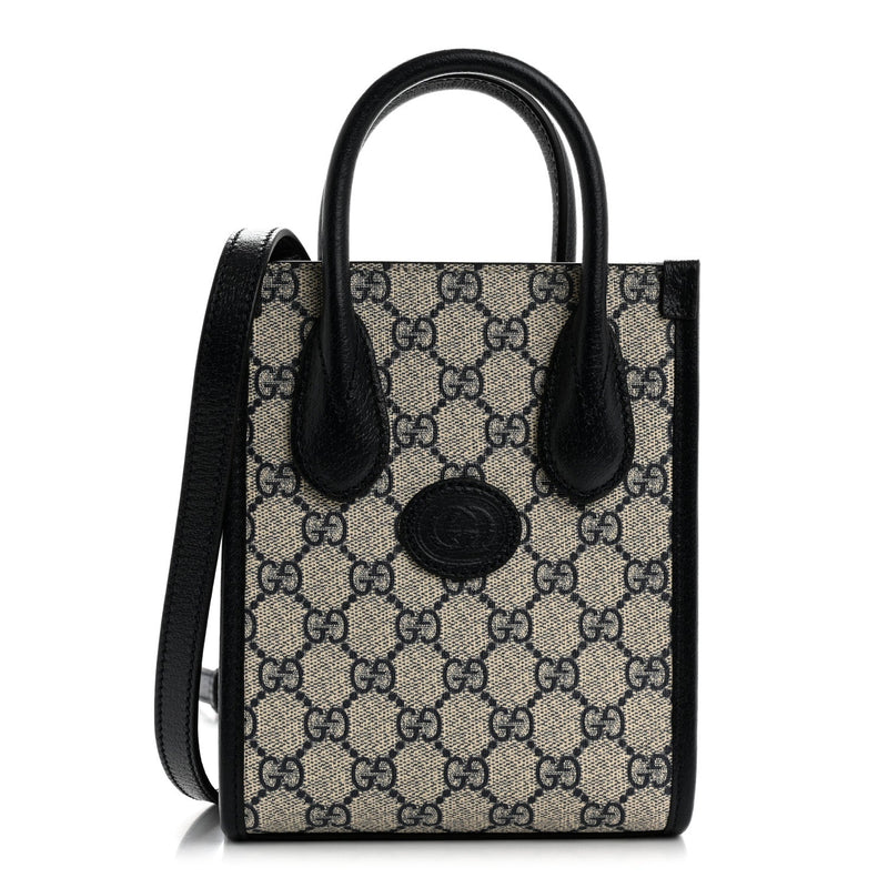 Gg Supreme Textured Dollar Calfskin Mini