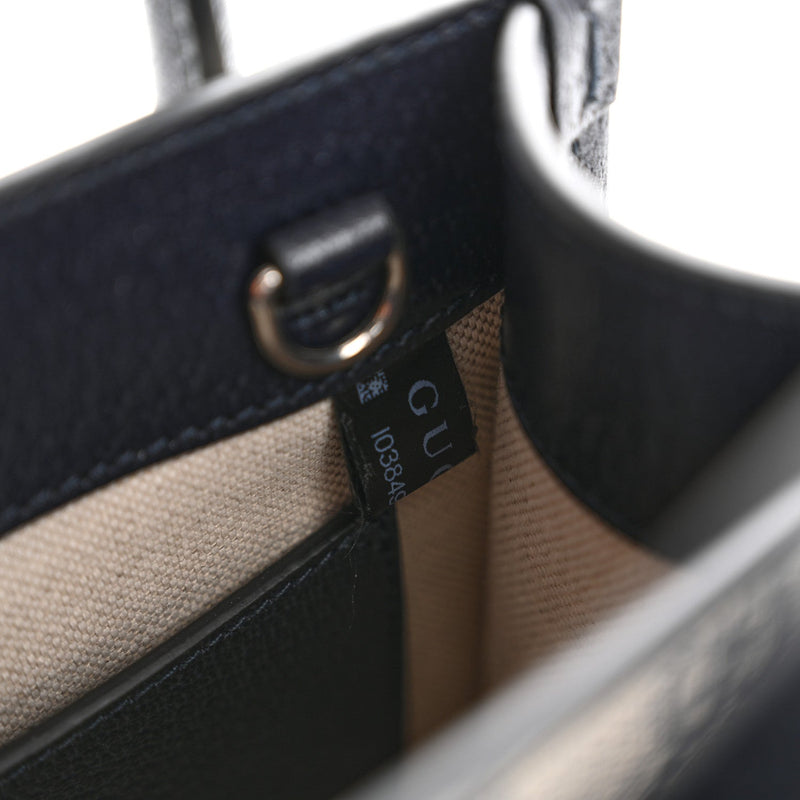 Gg Supreme Textured Dollar Calfskin Mini