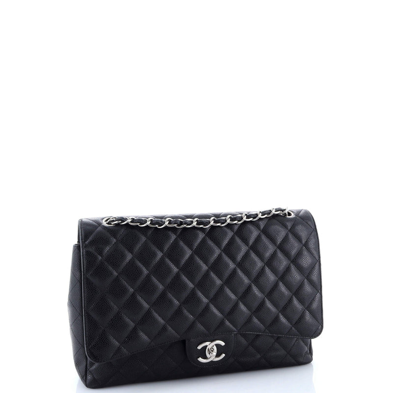 Classic Double Flap Bag Quilted Caviar