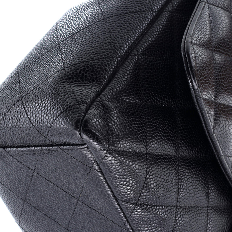 Classic Double Flap Bag Quilted Caviar