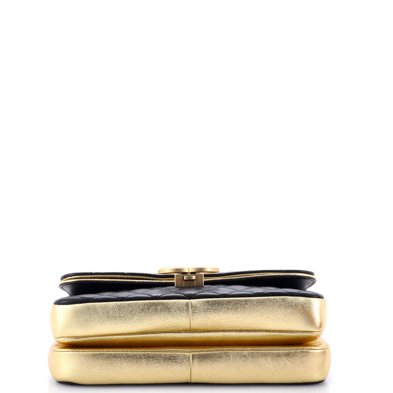 Cc Chic Double Flap Bag Quilted Lambskin