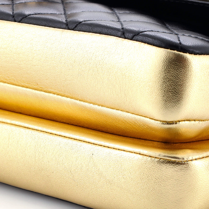 Cc Chic Double Flap Bag Quilted Lambskin