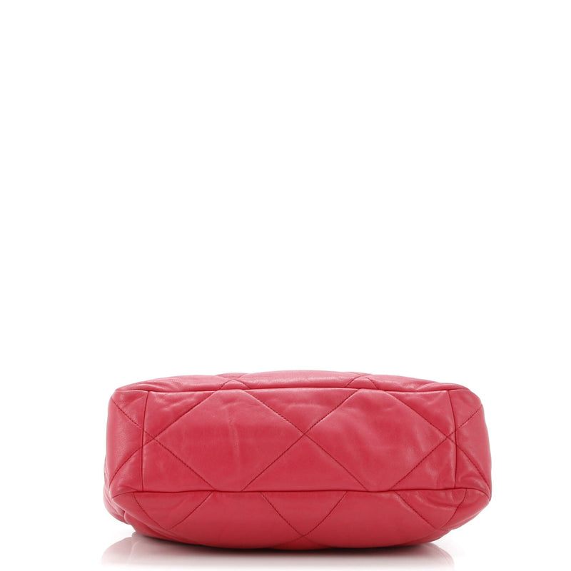 19 Flap Bag Quilted Leather Large