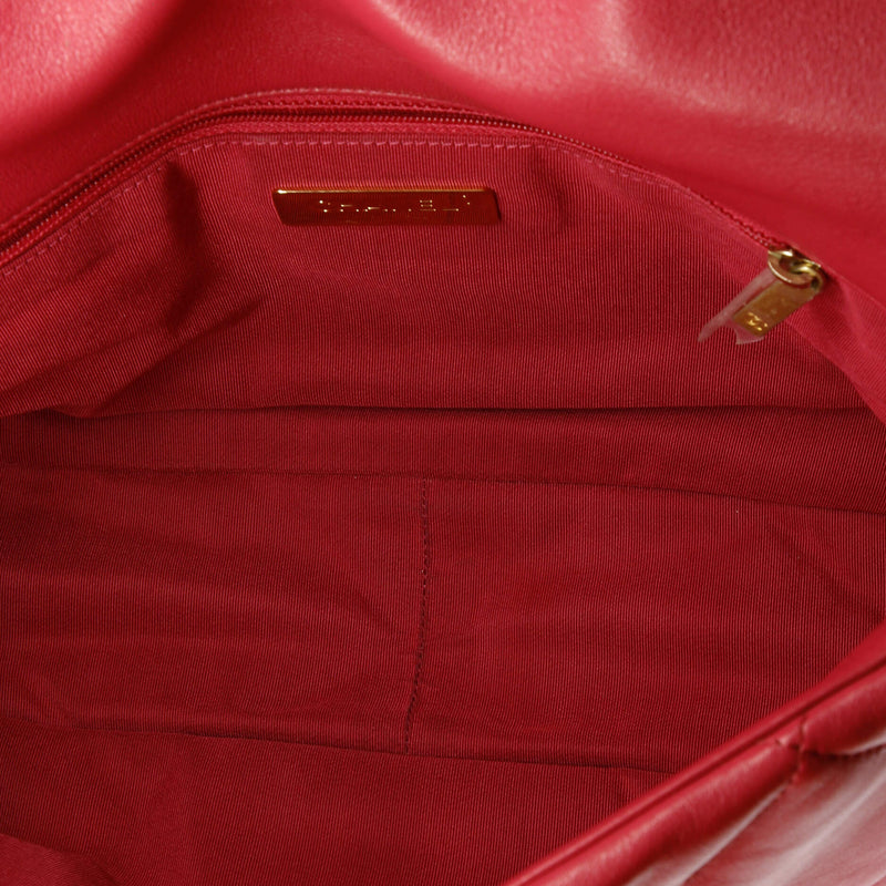 19 Flap Bag Quilted Leather Large