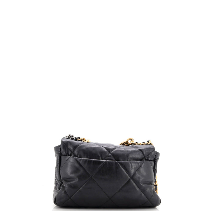 19 Flap Bag Quilted Leather Large