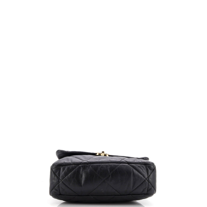 19 Flap Bag Quilted Leather Large