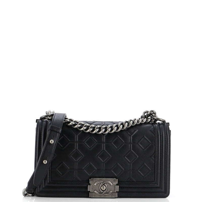 Arabesque Boy Flap Bag Embossed Calfskin