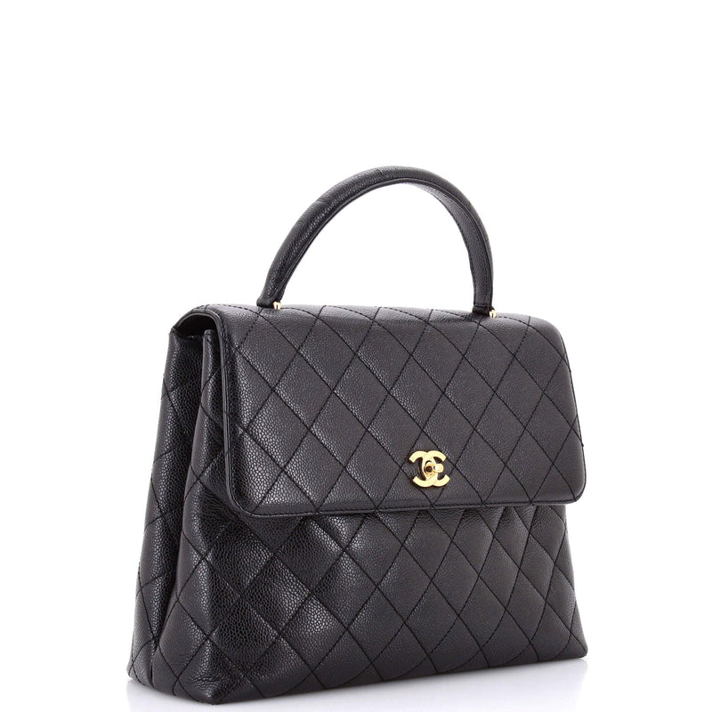 Vintage Classic Top Handle Flap Bag