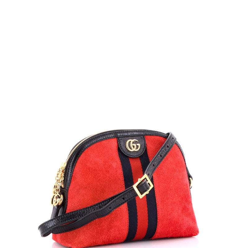 Ophidia Dome Shoulder Bag Suede Small