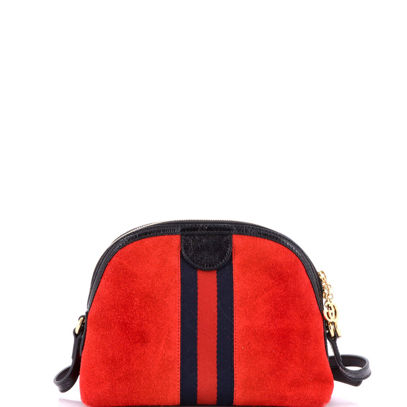 Ophidia Dome Shoulder Bag Suede Small