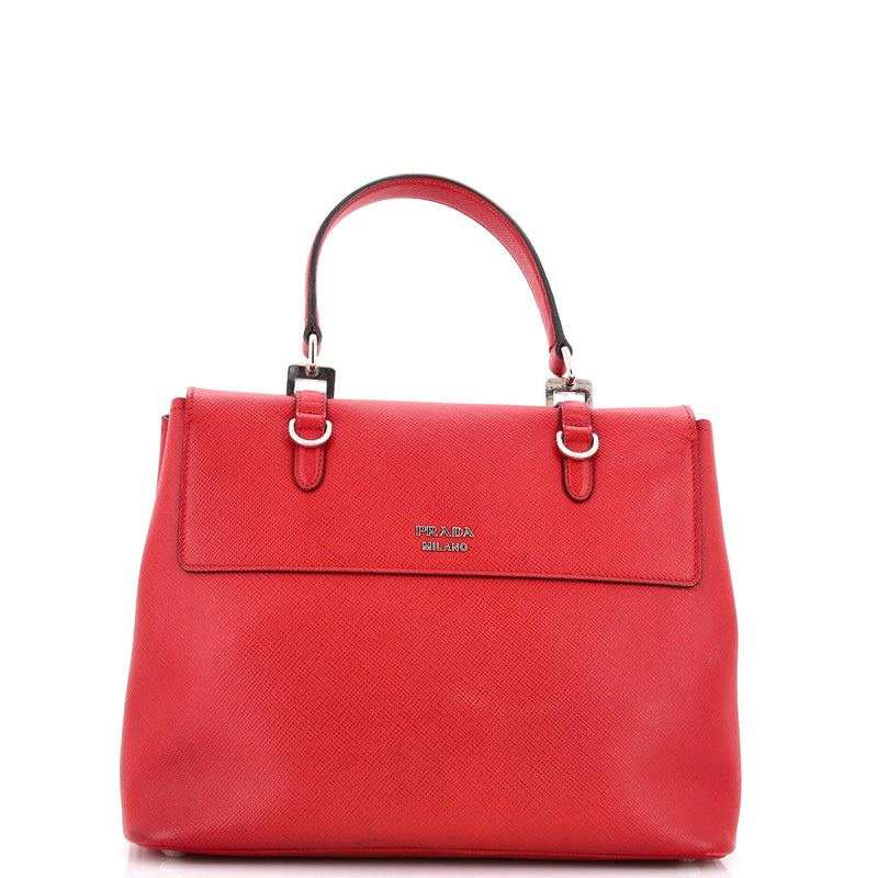 Half Flap Double Turn Lock Satchel