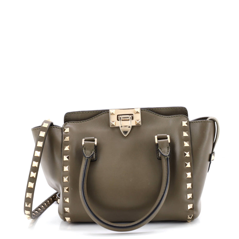 Rockstud Tote Rigid Leather Small