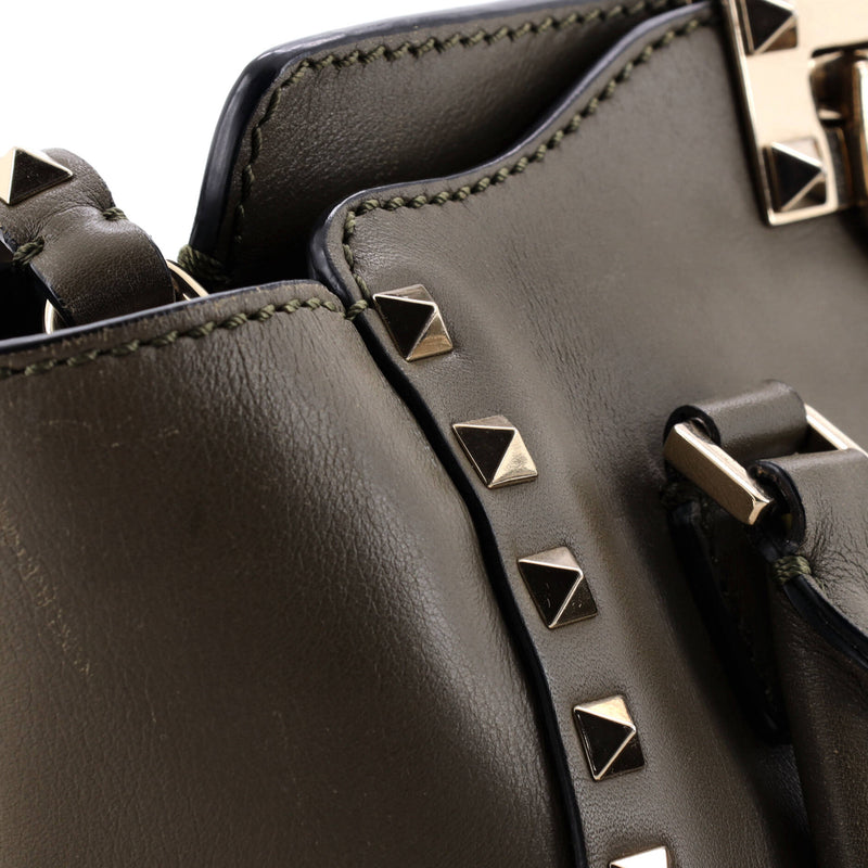 Rockstud Tote Rigid Leather Small