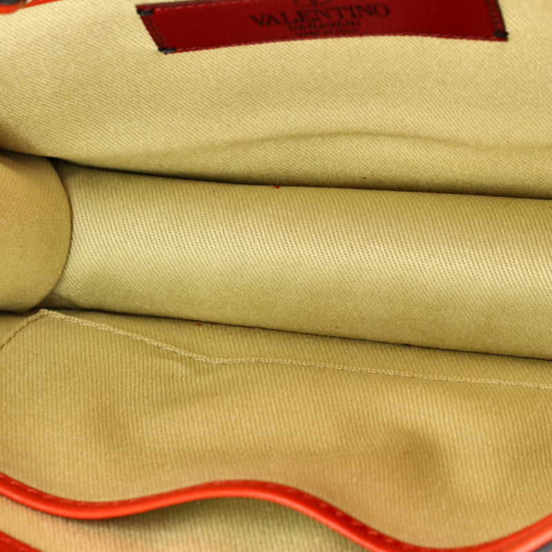 Glam Lock Shoulder Bag Leather Mini