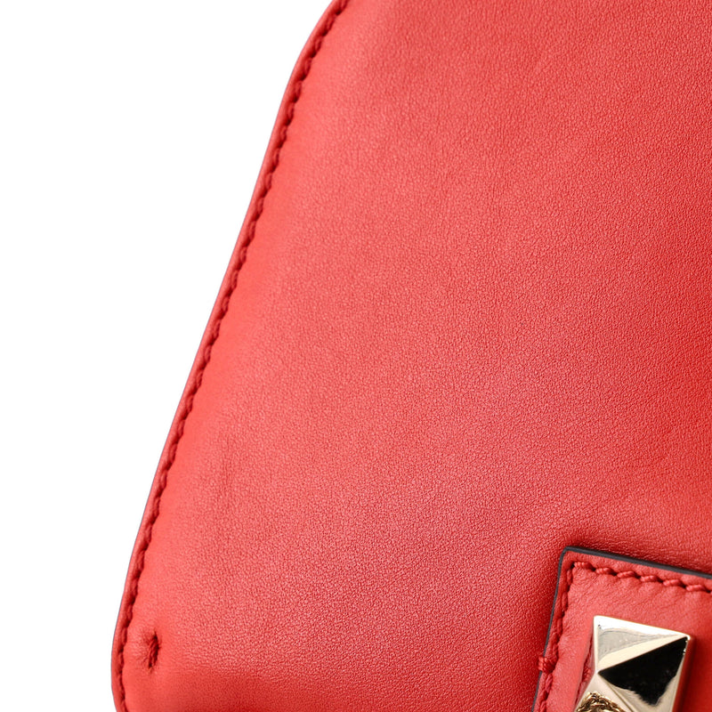 Glam Lock Shoulder Bag Leather Mini