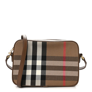 Calfskin House Check Small Camera Bag