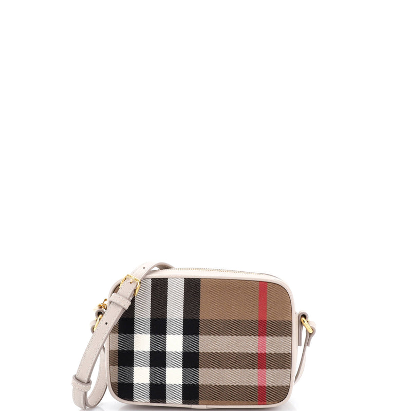 Camera Crossbody Bag Vintage Check