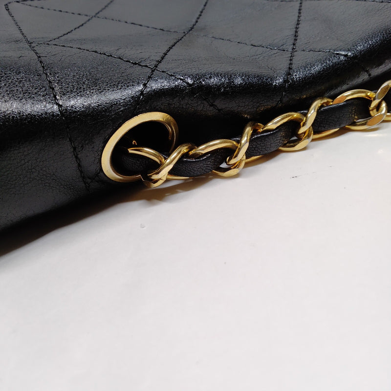 Chanel Shoulder Bag Black Leather