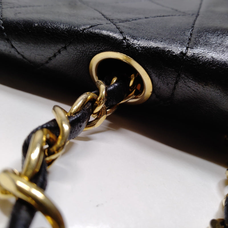 Chanel Shoulder Bag Black Leather
